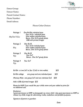 dance orer form 2017
